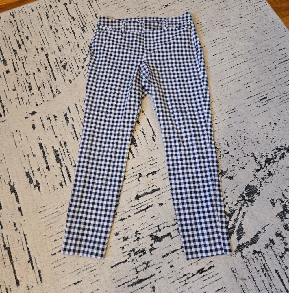 Checked Slim Fit Pants - Black & White
